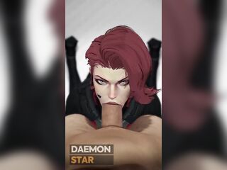 Ebony Widow gives a oral-job until u cum