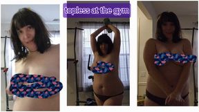 TOPLESS GYM OUTTAKES UPON ARRIVAL PLUS TIT FITNESS