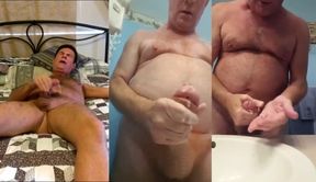 Grandpa’s big cock jerks you off raw cumshot compilation