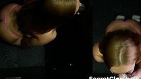 Interracial Blowjob Delight with Big Boobs Callie Black at Secret&#x1F92B; Glory Hole