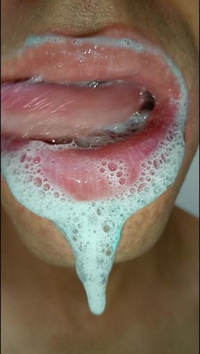 Colorful Tongue, Hard Saliva, Six Pack, in the Gym I Almost Got Caught, Hot Fitness, Long Tongue