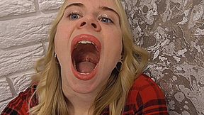 BIG MOUTH YAWNING WITH A FLASHLIGHT SO YOU CAN SEE BETTER!MP4