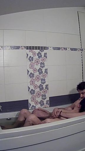 Kamila &amp; Danildo Bath Together - Real Homemade Amateur   Clip 1
