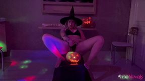 a wonderful blowjob from the young blonde witch after the halloween party followed by lots of doggstyle