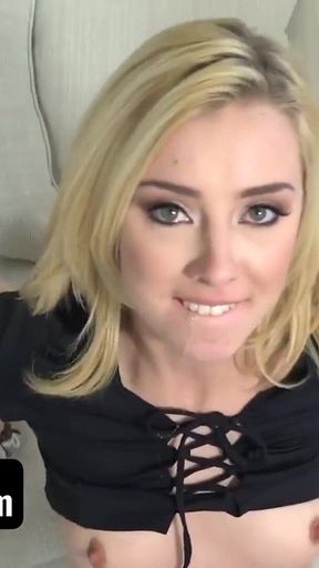 SisLovesMe - Hot Blonde Stepsis Haley Reed Grabs Her Stepbrother's Morning Wood And Makes Him Cum