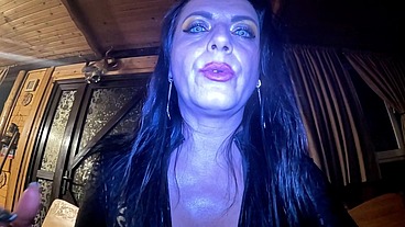 Dominant Vampire JOI in Black Leather. Gooning, Spit Play and Obedience