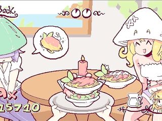 Futa Di Funghi FUTANARI Manga Game Ep.4 kinky waitress is putting cum over the pizza !