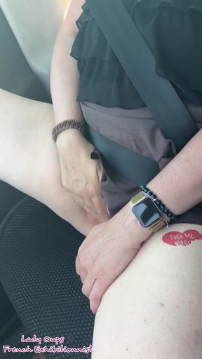 Wife Slut Woman Fountain in Car