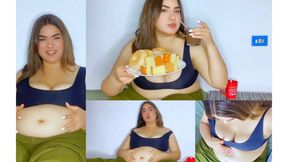 Eight Cakes and Four Donuts Multi-Angle Stuffing with Loud Burps