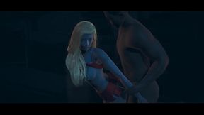 3D Game Honey Select 2 Blonde Cheerleader sex handjob cowgirl