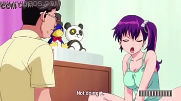 Shy Busty Japanese Anime Girl FUCKS and gets creampied multiple times by her Horny Landlord as payment.