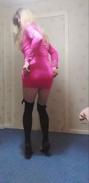 Blonde Sissy Gags for Cock