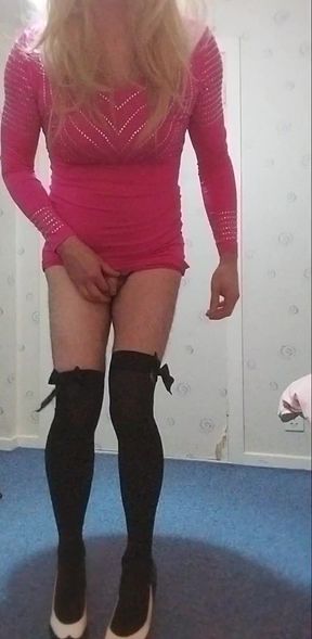 Blonde Sissy Gags for Cock