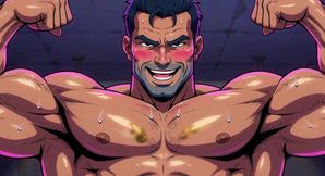 Ai Muscular Men Mechanic Garage