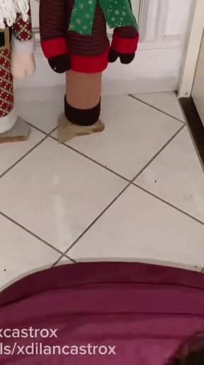 Public Cruising Straight Guy Fucks Young Gay Ass Bareback and Cums Inside in Public Hallway Creampie