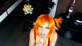 Misty Cosplay Blowjob. POV & Eye Contact