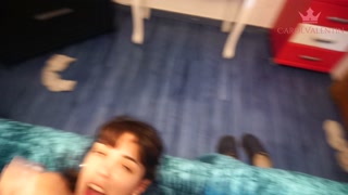 POV cum face babe