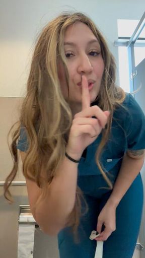Good Morning! Shhhh I can’t help myself hehe of course I have to be naughty at work🧤💦🦷🪥🩵