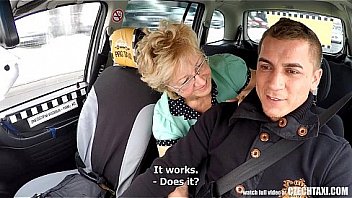 Mature Czech blonde gives hot blowjob to taxi driver