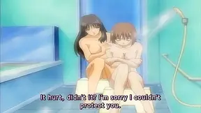 Immoral Sisters 3 - Virgin anime teen gets fucked roughly by dirty old man who bend her over desk