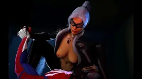 Spider-Man Seduces Black Cat in Steamy 3D VR Porn Adventure