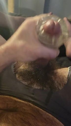 Jacking off in New Nylons with Dick Toy