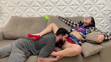 Linda Lees Weakness: College Nerd Dominates Supergirl