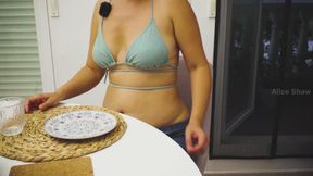 Bikini and shorts belly stuffing