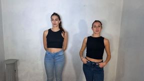 An escape challenge in zip ties for Gaia and Luna