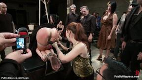 ”Big Titted bitch anal banged in public group”