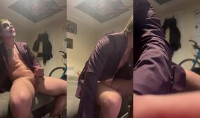 Horny Joker gets his fat load destroyed by thick dick solo beat