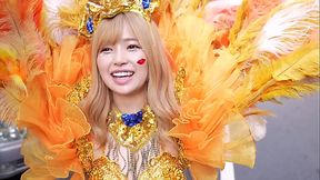 Part1【ド派手Gカップ】サンバでエロすぎギャルをナンパ！網目からこぼれるケツに視線釘付け！チ●コにしゃぶりつき自分でマ●コをイジっちゃう！突くたび暴れる巨乳サイコー！アナルがヒクヒク可愛いw深夜の中出しカーニバル開幕ッ！！