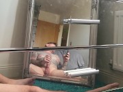 Edging my throbbing dick with my new toy