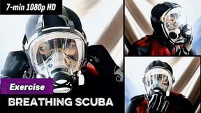 SCUBA Breathing Exercise: Gas Mask Fetish with Sensual Breath Play"