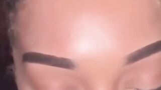 African loves nut on her face