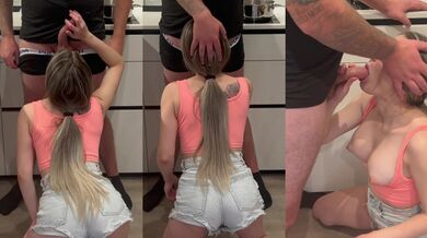 Stop cooking! I want to eat your cock and balls.