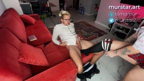 My Daddy Spotted Me Jerking off My Pussy and Fucked Me