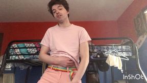 niko springs puts on sensual strip and jack off session