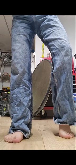 Pissing on Quilt, in Bin, in Jeans, in Panties on Floor - 3 Vids