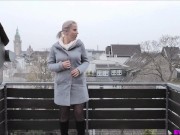 EVA ENGEL: Nasty MILF Pees On Neighbours Balcony