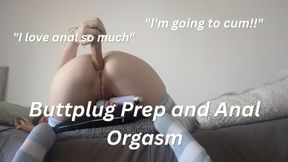 Buttplug Prep and Anal Orgasm -- Frisky Freckled Fox