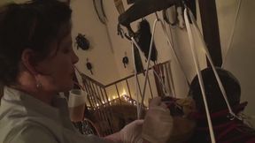 heavy rubber sadistic feeding assembly (wmv) part 4