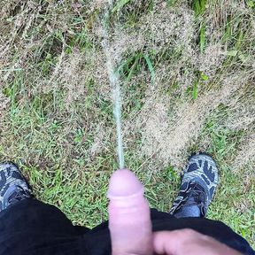 Pissing outdoors