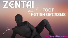 Zentai Alien Foot Fetish Masturbation