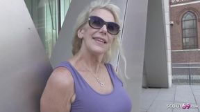 Watch Bianca, the blonde MILF GILF, seduce an old and young stud for a rough old young fuck at Model Casting