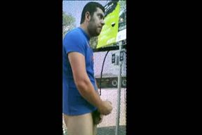 Home Depot Bear Jacks Off in the Garden Center