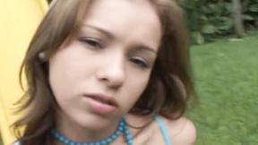 ”Playful teen strips & touches herself”