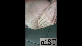 again in red underwear riding my big dildos