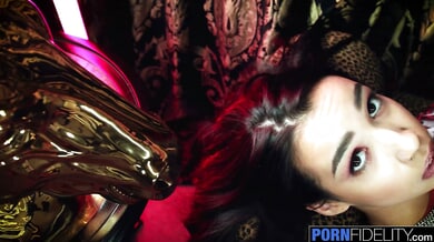 Jackie Rogen the dark-haired pornstar dives into hardcore sex with deep thrusts and passionate oral