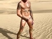 Jerking off in Maspalomas with a little help